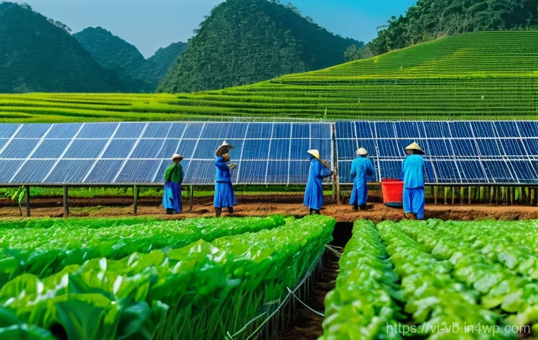 기후 난민과 생태계 복원 - **Prompt:** A vibrant, thriving mangrove forest along the Vietnamese coastline at sunrise. The image...